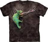 Černé tričko s krátkým rukávem Chameleón Černé tričko s krátkým rukávem Chameleón