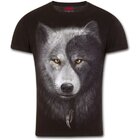 Slim fit tričko s motivem Tvář vlka Slim fit tričko s motivem Tvář vlka