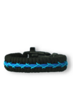 Bracelet en paracorde noir et bleu Track avec allume-feu, boussole et sifflet Bracelet en paracorde noir et bleu Track avec allume-feu, boussole et sifflet