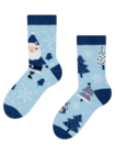 Chaussettes chaudes rigolotes pour enfants Père Noël bleu Chaussettes chaudes rigolotes pour enfants Père Noël bleu