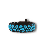 Paracord náramek Galaxy s křesadlem, kompasem a píšťalkou modro-černý Paracord náramek Galaxy s křesadlem, kompasem a píšťalkou modro-černý