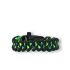 Paracord náramek Shark s křesadlem, kompasem a píšťalkou zeleno-černý Paracord náramek Shark s křesadlem, kompasem a píšťalkou zeleno-černý