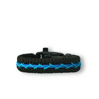 Black & Blue Paracord Bracelet Track With Fire Starter, Compass and Whistle Black & Blue Paracord Bracelet Track With Fire Starter, Compass and Whistle