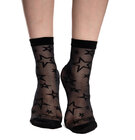 Chaussettes rigolotes en nylon Étoiles dans un ciel noir Chaussettes rigolotes en nylon Étoiles dans un ciel noir