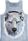 Unterhemd Weißer Wolf mit Hörer Unterhemd Weißer Wolf mit Hörer