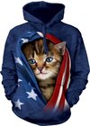 Patriotic Kitten Hoodie Patriotic Kitten Hoodie