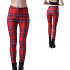 Damen Leggings Elastisch Tartan Damen Leggings Elastisch Tartan