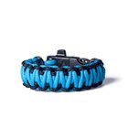 Blaues und schwarzes Paracord-Armband mit Magnesium-Anzünder Blaues und schwarzes Paracord-Armband mit Magnesium-Anzünder