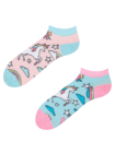 Șosete vesele sub Gleznă Unicorn și Curcubeu Șosete vesele sub Gleznă Unicorn și Curcubeu