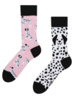 Chaussettes rigolotes éco Dalmatiens en rose Chaussettes rigolotes éco Dalmatiens en rose