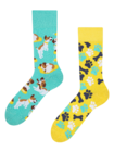 Chaussettes rigolotes Chien heureux Chaussettes rigolotes Chien heureux