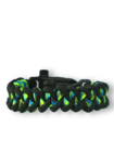 Zöld-fekete paracord karkötő Shark tűzkővel, iránytűvel és síppal Zöld-fekete paracord karkötő Shark tűzkővel, iránytűvel és síppal