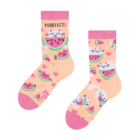Chaussettes rigolotes pour enfants Chat pastèque Chaussettes rigolotes pour enfants Chat pastèque