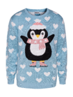 Maglione di Natale Buonumore Pinguino sui Pattini Maglione di Natale Buonumore Pinguino sui Pattini