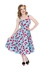 Modré retro pin up šaty Čerešne Modré retro pin up šaty Čerešne