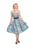 Modré retro pin up šaty Plameňáci Modré retro pin up šaty Plameňáci