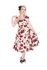 Slonovinové retro pin up šaty Červené růže Slonovinové retro pin up šaty Červené růže