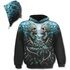 Sweatshirt mit Kapuze Blaue Flamme