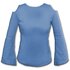 Bledomodré dámske tričko s zvonovovými rukávmi