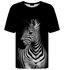 Čierne tričko s krátkym rukávom Zebra