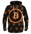 Pulóver kapucnival Bitcoin motívum