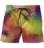 Herren Badeshorts Bunte Geometrie