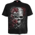 Schwarzes T-Shirt mit kurzen Ärmeln Schädel und Rosen Schwarzes T-Shirt mit kurzen Ärmeln Schädel und Rosen