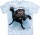 T-Shirt für Erwachsene Spielerischer Hund unter dem Wasser Labrador - blau T-Shirt für Erwachsene Spielerischer Hund unter dem Wasser Labrador - blau