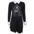 Ladies' Dress with Collar and design Black Cat in Window