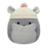 Squishmallows Camilo il cincillà grigio con berretto beige, 20 cm