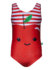 Lustiger Badeanzug für Mädchen Fröhlicher Apfel Lustiger Badeanzug für Mädchen Fröhlicher Apfel
