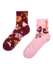 Veselé lýtkové ponožky Vtáčiky a bobule