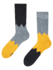 Calcetines de invierno de color gris y amarillo Zigzag Calcetines de invierno de color gris y amarillo Zigzag