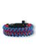 Blau-rotes Paracord Armband mit Feuerschläger, Kompass und Pfeife Shark Blau-rotes Paracord Armband mit Feuerschläger, Kompass und Pfeife Shark