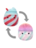 SQUISHMALLOWS 2v1 ľadová drť Tucker a cukrová vata Bevin, 13 cm SQUISHMALLOWS 2v1 ľadová drť Tucker a cukrová vata Bevin, 13 cm