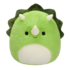 Плюшена играчка Squishmallows Fuzzamallows, Зеленият трицератопс Тристан, 30 см