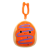 Squishmallows con clip-on Jay la ciambella con glassa arancione spruzzata di viola, 9 cm