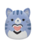 Peluche Squishmallows de 20 cm Carizma le chat tigré bleu foncé