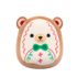 Peluche Squishmallows de 20 cm Tolef l'ours en pain d'épices