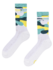 Vidám funkcionális zokni Limezöld álcázás