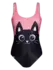 Maillot de bain une pièce rigolo pour femmes Chaton noir Maillot de bain une pièce rigolo pour femmes Chaton noir