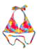 Wesoły trójkątny top od bikini Kolorowa abstrakcja