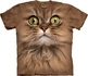 T-Shirt Gesicht Braune Katze T-Shirt Gesicht Braune Katze