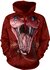 Kapucnis pulóver Piros mamba 