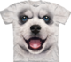 Weißes T-Shirt Siberian Husky Welpe