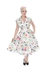 Biele retro pin up šaty Kvitnúca záhrada Biele retro pin up šaty Kvitnúca záhrada