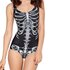 Dámske celé plavky Biela kostra