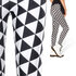 Dámské elastické legíny Černobílé trojúhelníky