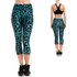 Dámske športové capri legíny Smaragdový leopard