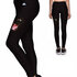 Dámske športové elastické legíny Čierna mačka